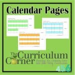 Printable Calendar Pages for your Student Planning Binder