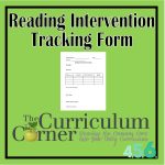 Reading Intervention Tracking Form for your Reading Management Binder
