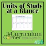 Units of Study at a Glance from The Curriculum Corner 456