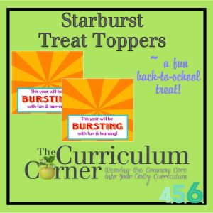 Starburst Treat Toppers for Back to School